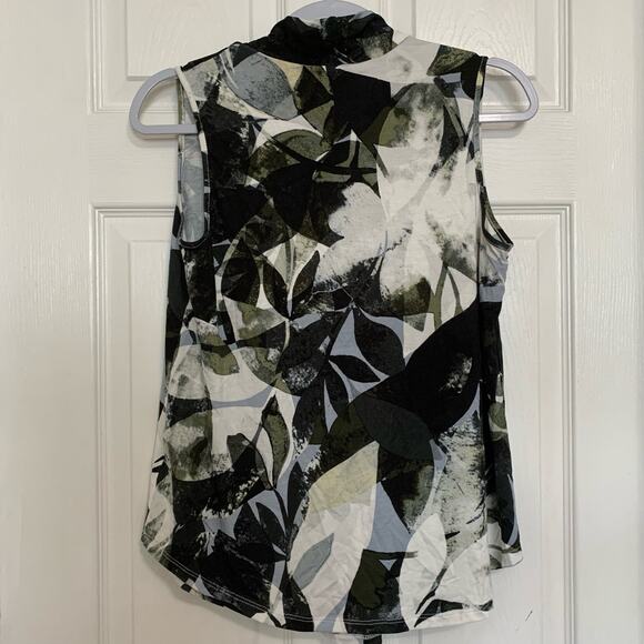NWT Cable and gauge black and white botanical print sleeveless top - Picture 4 of 7